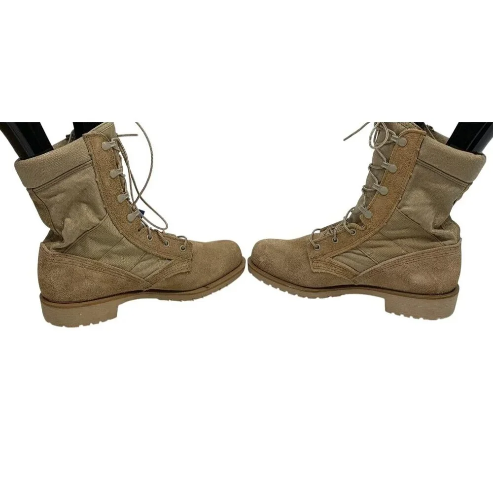 Belleville Beige Leather Steel-Toed Hot Weather Combat Boot  display picture 3